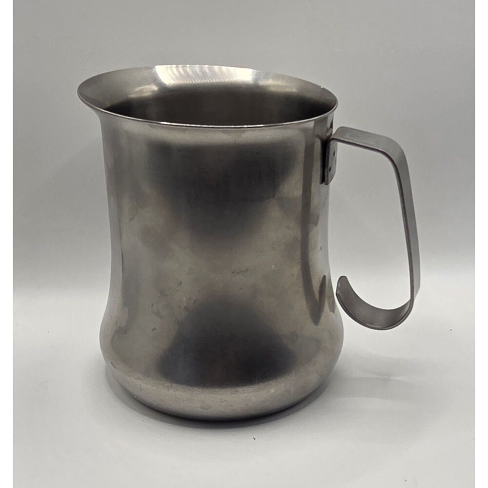 VTG VEV Vigano Inox 18/10 Stainless Steel Milk Frothing Pitcher Italy Mod Dep